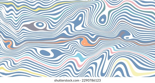 abstract background in the form of waves, zigzags and swirls in soothing pastel colors