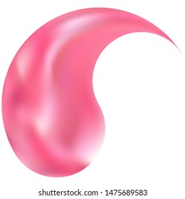Abstract background in the form of yin or yang. Holographic original east style. Trendy soft color effect. Pink smooth elegant colored, and easy editable modern gradient template.