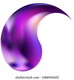 Abstract background in the form of yin or yang. Oriental original east style. Trendy soft color pastel. Violet smooth elegant colored, and easy editable modern gradient template.