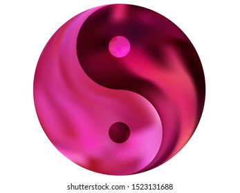 Abstract background in the form of yin yang. Trendy soft color concept. Isolated original liquid theme. 