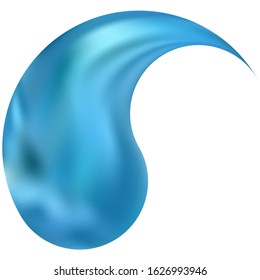 Abstract background in the form of yin or yang. Trendy soft color pastel. Asian original east style. Blue smooth elegant colored, and easy editable modern gradient template.