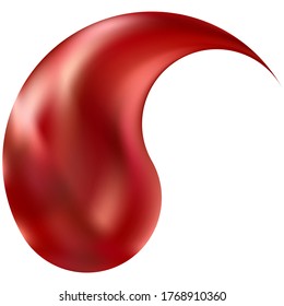 Resumen de antecedentes en forma de yin o yang. El estilo budista original del este. El concepto moderno de color suave. Color rojo liso y elegante, y plantilla de degradado moderno fácil de editar.