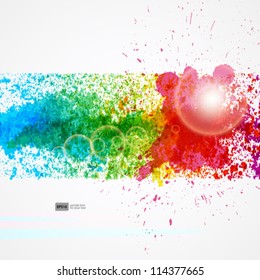 Abstract background forming by watercolor paint splashes.
