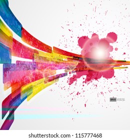 Abstract background forming by watercolor paint splashes.