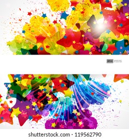 Abstract background forming by watercolor paint splashes.