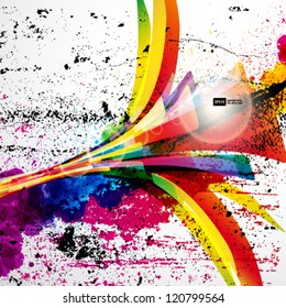 Abstract background forming by watercolor paint splashes.