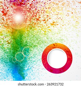 Abstract background forming by watercolor paint splashes.