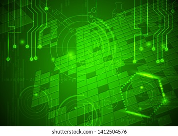 abstract background of formulas, code, mathematical signs and boards, design concept of digital technology and science vector EPS10