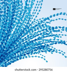 Abstract background with fountain drops.