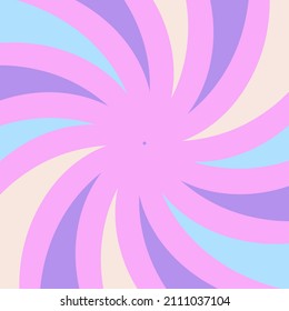 Abstract background with four bright colors. Bright abstract background. Retro style. Twist stripes. Blue, yellow, pink and purple stripes