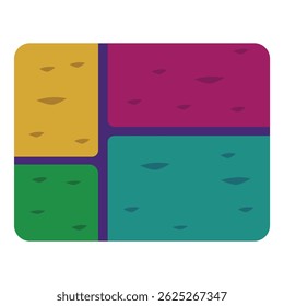 Abstract background with four colorful rounded rectangles creating a modern and vibrant design