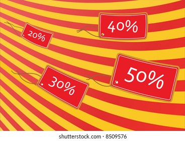 Abstract background with four labels. Vector illustration