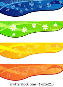 Abstract background with four season