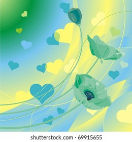 Abstract background with fowers