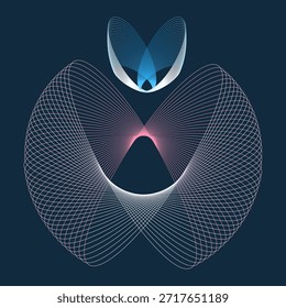 El fondo abstracto con Formas de zorro da una sensación abstracta y de alta tecnología.