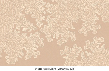 Abstract background with fractal pattern - hand drawn vector illustration.