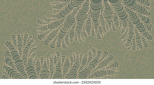 Abstract background with fractal pattern - hand drawn vector illustration.