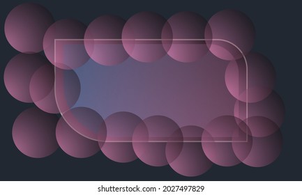 abstract background with a frame, bokeh round shape lights