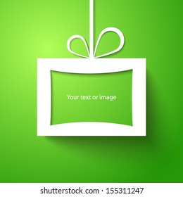 Abstract background frame with bow and place for your text or image