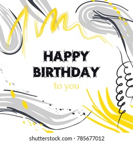 Abstract Background and Frame with Brush Strokes and Copy Space for Text. Posters Banners or Cards Design