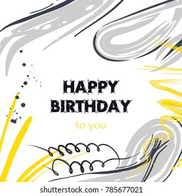 Abstract Background and Frame with Brush Strokes and Copy Space for Text. Posters Banners or Cards Design