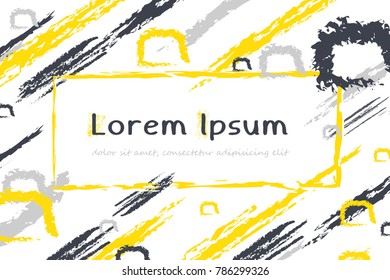 Abstract Background and Frame with Brush Strokes and Copy Space for Text. Posters Banners or Cards Design