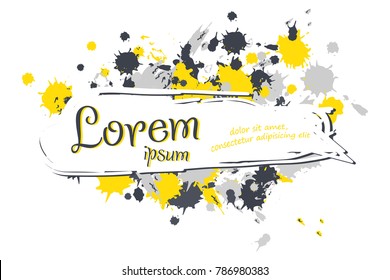 Abstract Background and Frame with Brush Strokes and Copy Space for Text. Posters Banners or Cards Design