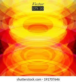 Abstract background with frame and colorful translucent circles. Vector format.