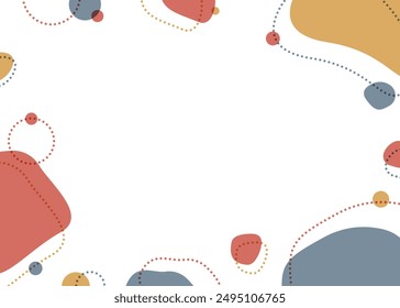 Abstract background frame of curved objects, design template