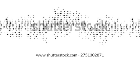Abstract background frame of dots, lines. Texture made of random particles. Chaotic ornament, mosaic. Linear pattern of small shapes. Banner design, website poster, social media framework. Vector