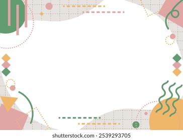 Abstrakter Hintergrundrahmen mit geometrischen Formen, Pop
Design, Gitterhintergrund