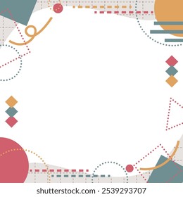 Marco de fondo Abstractas con Formas geométricas, pop
Diseño, fondo de la rejilla, tamaño cuadrado