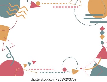 Abstrakter Hintergrundrahmen mit geometrischen Formen, Popdesign