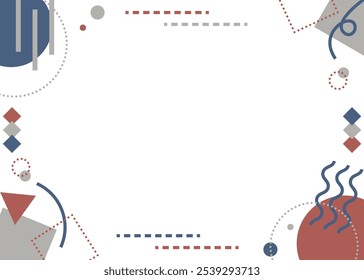 Quadro de fundo abstrato com formas geométricas, design pop