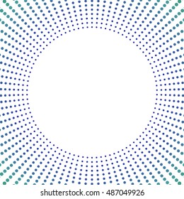 Abstract background, frame with halftone effect and place for your text, dot pattern, vector illustration.