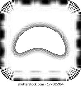 abstract background, frame with halftone texture.