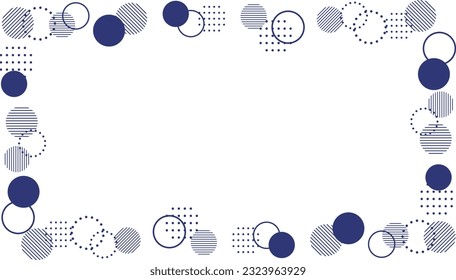 Abstract background frame illustration with randomly arranged circles.