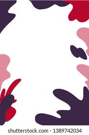 abstract background, frame liquid splashes and waves vector