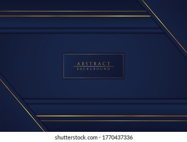 Abstract background frame overlap layer design gold metallic with space for content. vector illustration.