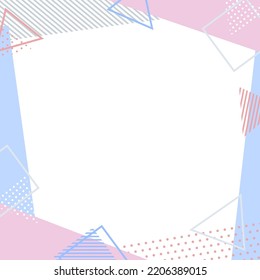 abstract background frame with pastel geometric patterns.