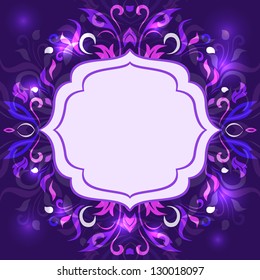 abstract background frame of petals blue