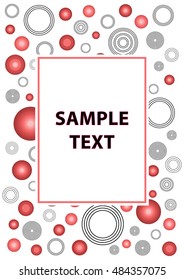 Abstract background frame red circles