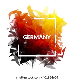 Abstract background with frame for text. Germany colors.
