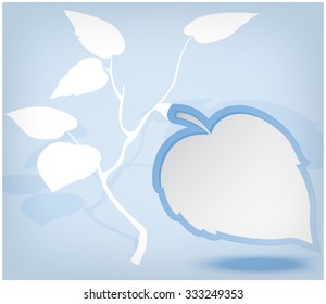Abstract background with frame for text in of leaf