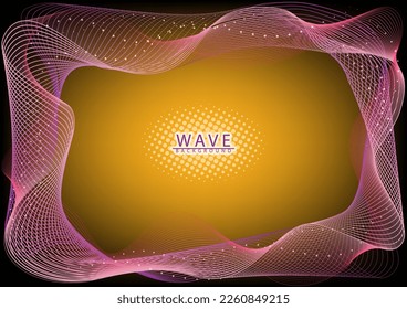 Antecedentes abstractos. Cintas de línea de ondas de marco. Ilustración vectorial. Para su uso en gráficos o componentes de productos.