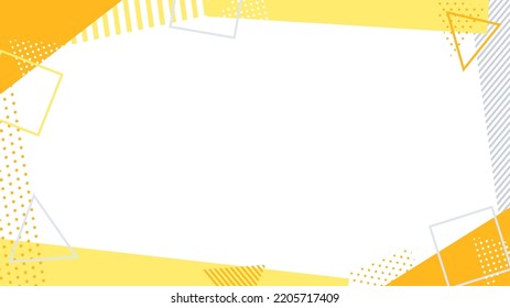 abstract background frame with yellow geometric patterns.