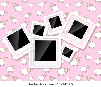 Abstract background with frames vector illustration