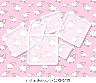 Abstract background with frames vector illustration