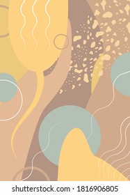Abstract background
with free flowing shapes, circles in warm colors