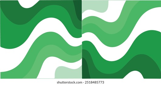  abstract background. Fresh green waves, dynamic wave patterns and green sea abstraction. seamless pattern with trees.